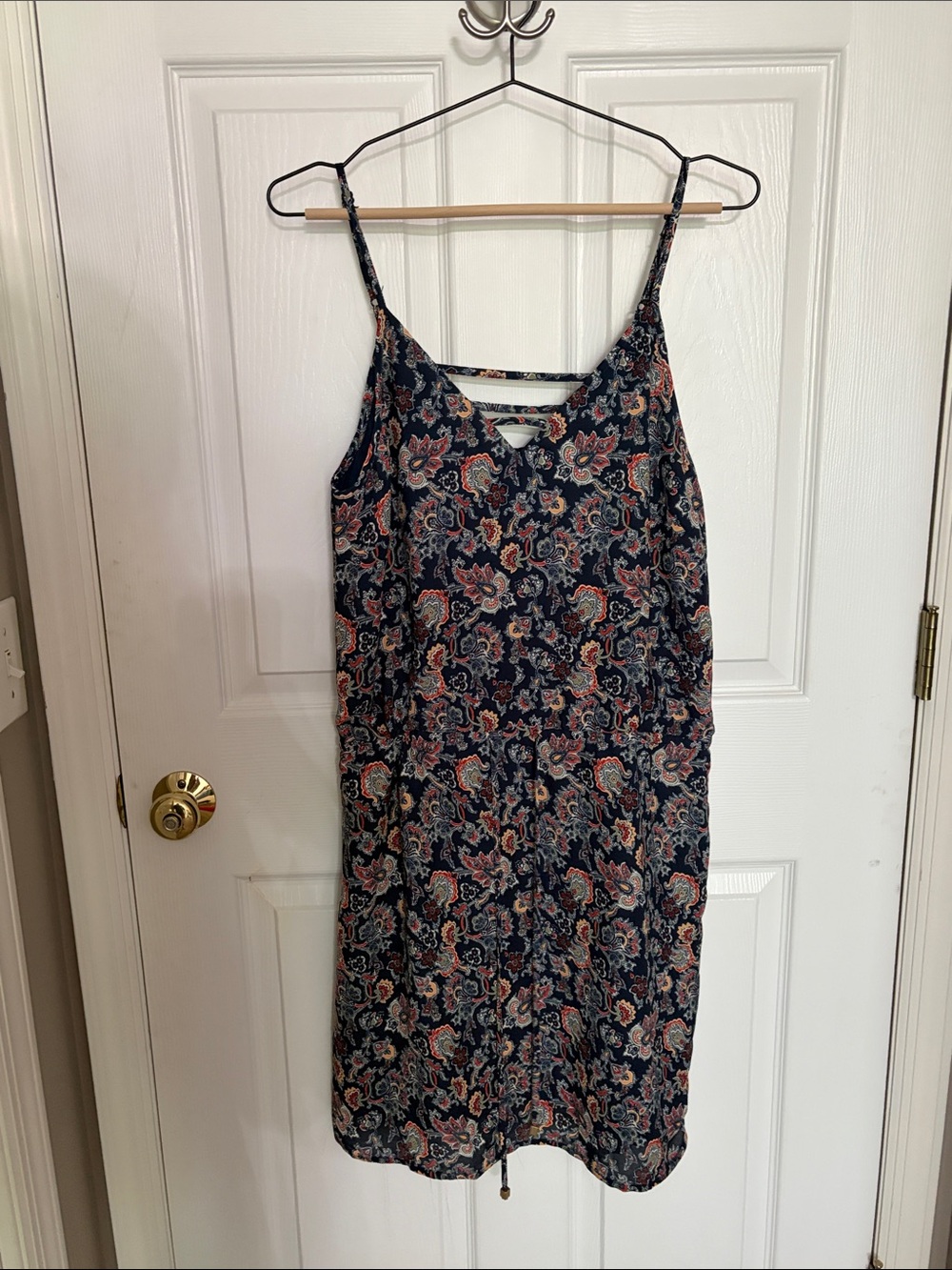 Artisan NY Navy Floral Spaghetti-Strap Mini Dress